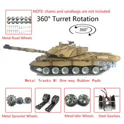 Heng Long 1/16 TK7.0 Customized Challenger II RC Tank 3908 Metal Tracks W/ Rubbers TH12891-SMT1