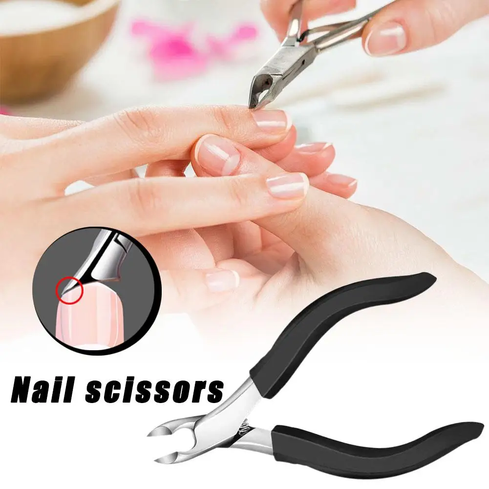 Poussoir à ongles professionnel en acier inoxydable, outil de manucure et pédicure, coupe-pieds, soins des pieds