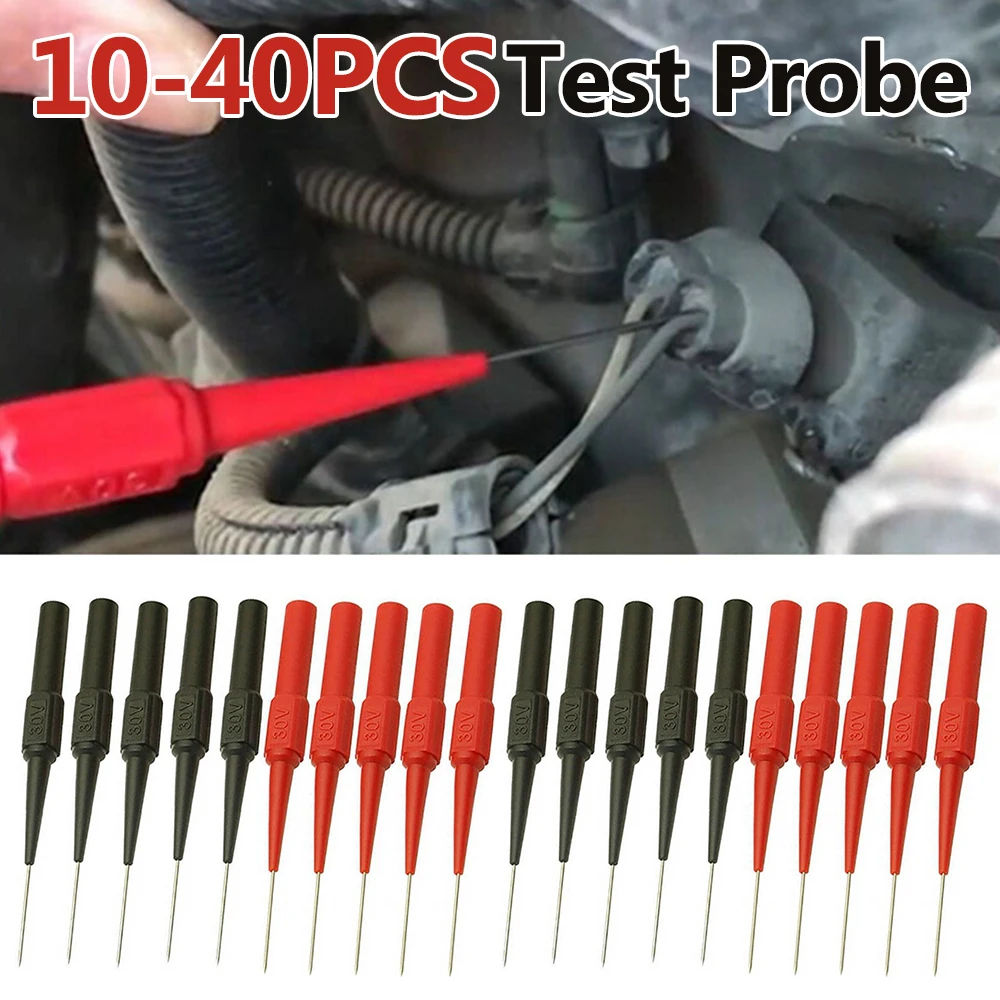 30V Car Tip Probes Diagnostic Tools Insulation Piercing Needle Auto Multimeter Test Leads Probes Mechanical Tool For Banana Plug