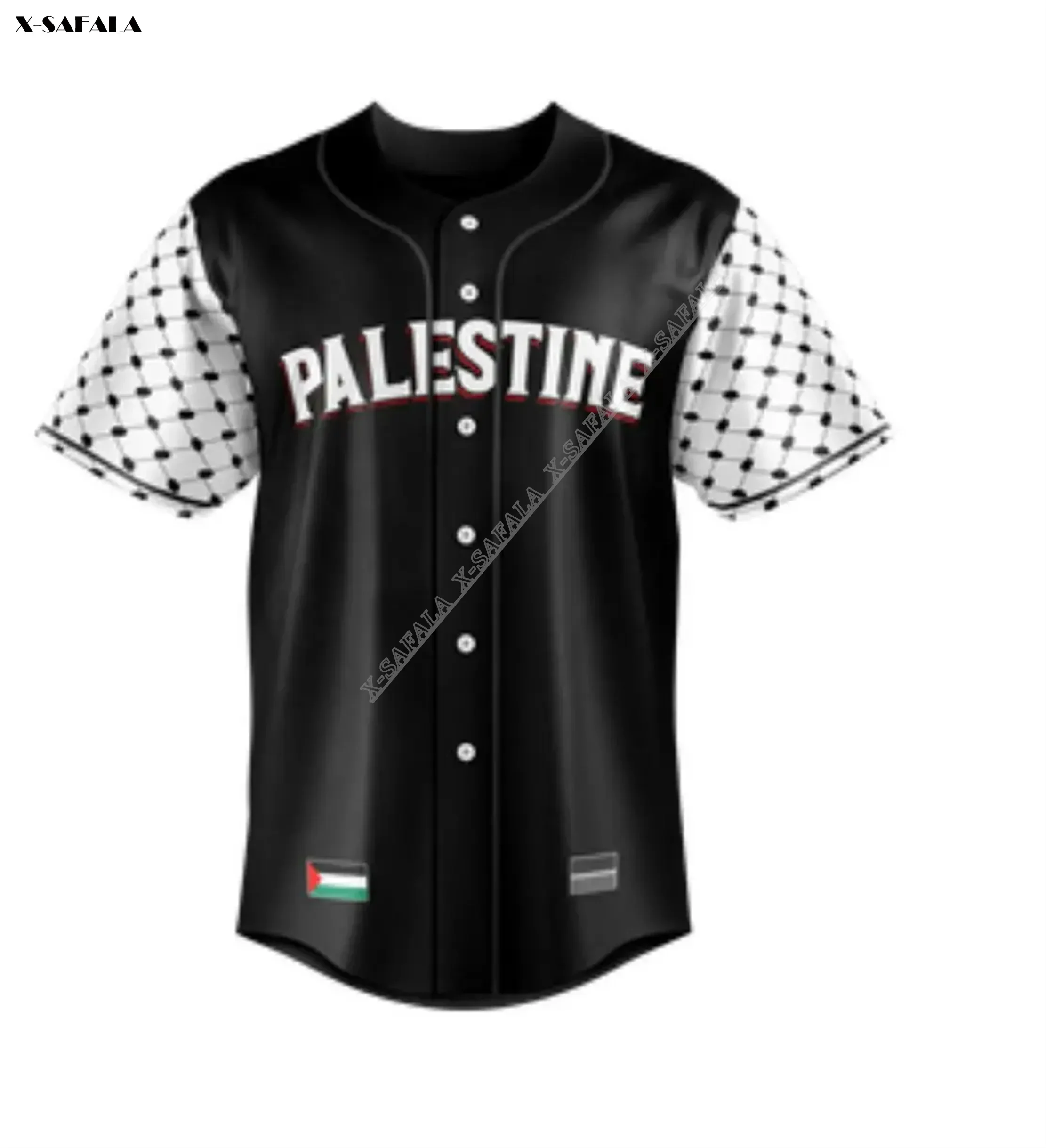 فدائي‎  State Of Palestine فلسطين‎‎  3D Printed Baseball Jersey Shirt Men\'s Tops Tee Oversized Streetwear Jersey