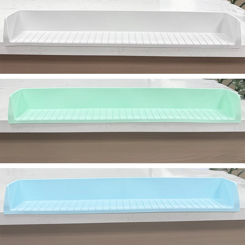 Protetor contra respingos de banheira para crianças, prateleira lateral de silicone para espaço extra de jogo, suporte grande para bandeja de brinquedos de banho, 1 peça