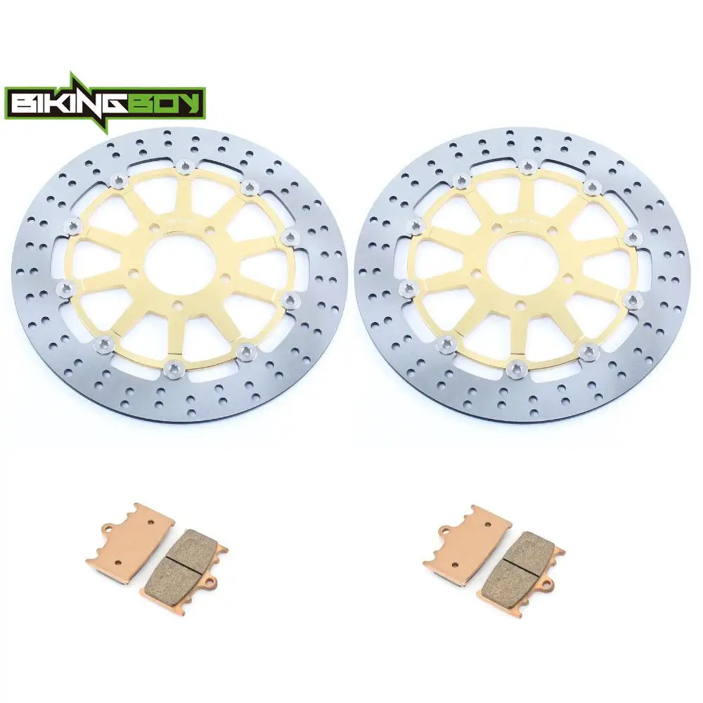 BIKINGBOY Front Brake Disks Discs Rotors Pads For Suzuki GSX-R 600 97-03 GSXR 750 00 01 02 03 K1 K2 K3 TL1000S 1997-2001 98 99