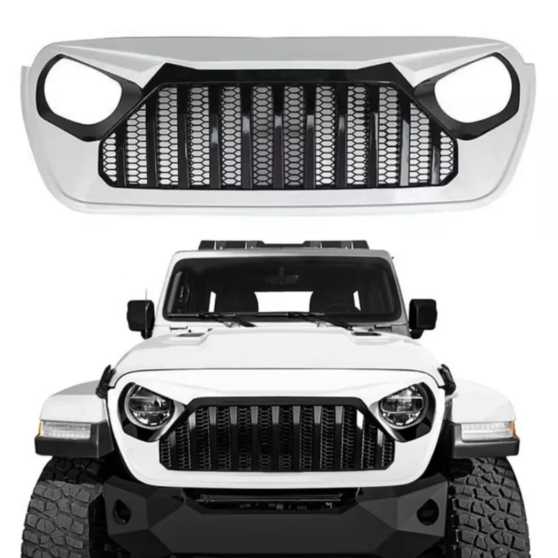 High Quality Convert Style Front Grille Radiator Grille Assembly Body Kit Fit JL JT 2019-2023 Exterior Accessories