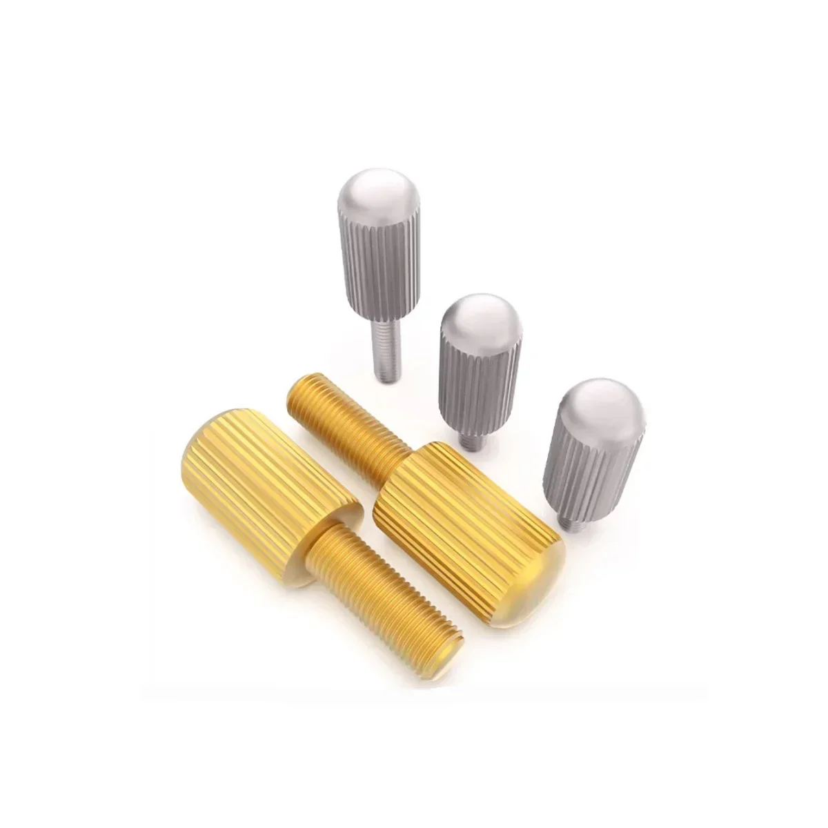 Brass / Copper Nickel Plated Small Head Hand Screw / Adjusting Fastener M2-M5
