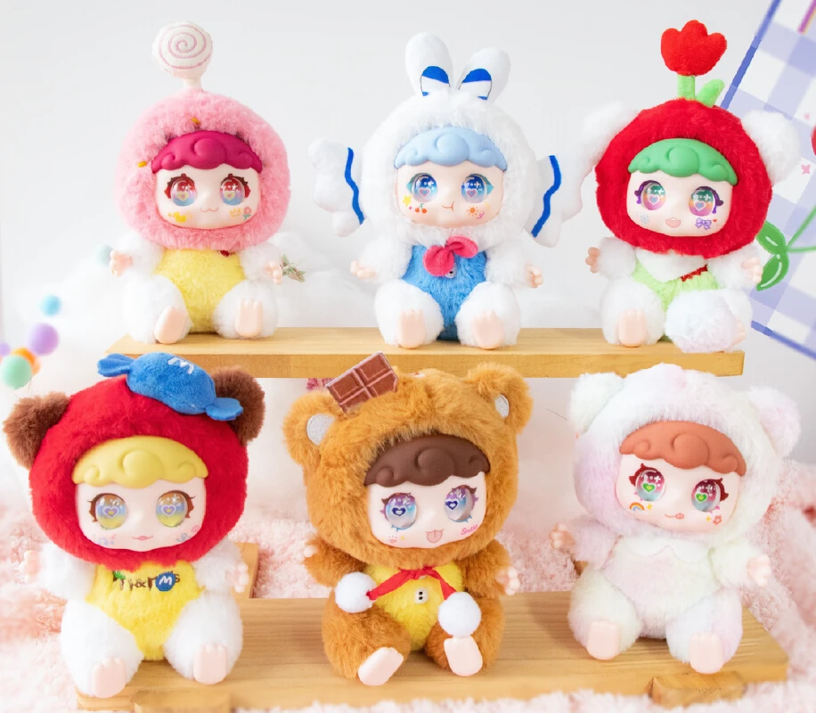 

Натуральная плюшевая глухая коробка, серия конфетных снов, изысканная кукла, загадочная коробка, модная игрушка, подвеска, украшение для девочек, милый детский подарок на день рождения