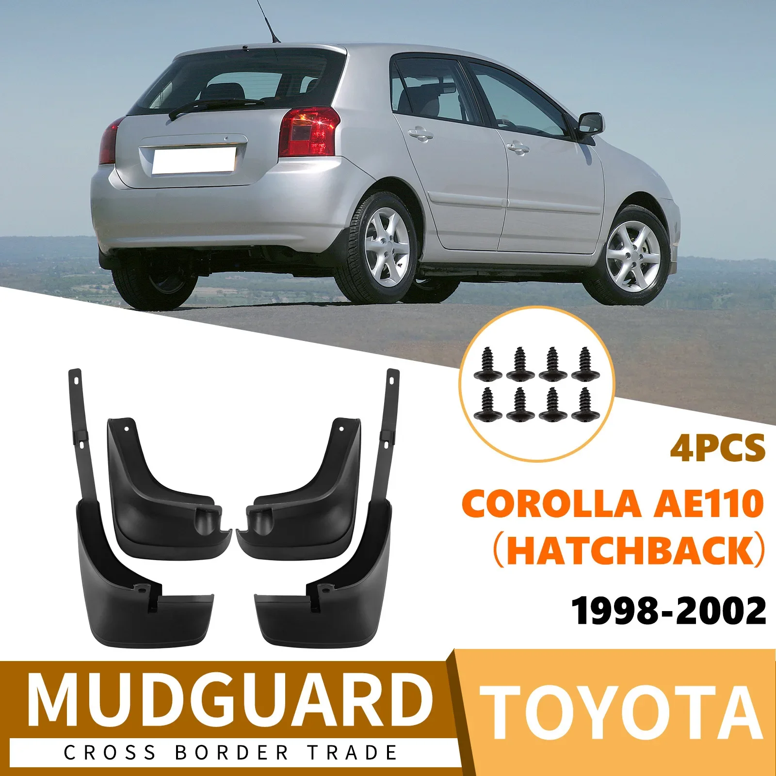 For Toyota Corolla AE110 Hatchback 1998-2002 car fender tile supplies car accessories mud flaps
