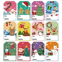 120 Pcs Self Adhesive Christmas Gift Tag Xmas Name Tags Christmas Stickers Paper Tags Christmas Labels .