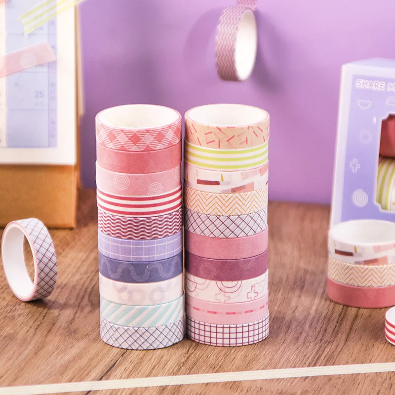 20 لفات 10 مللي متر * 2 متر خمر اشي الشريط الفن كتيب الكولاج DIY بها بنفسك غير المرغوب فيه مجلة اليدوية عطلة هدية الديكور شريطٌ لاصق