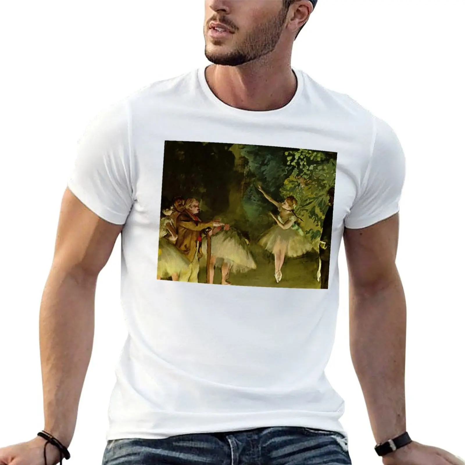 

Винтажная футболка Edgar Germain Hilaire Degas Ballet 1875, мужская футболка с рисунком, мужская футболка, летняя футболка