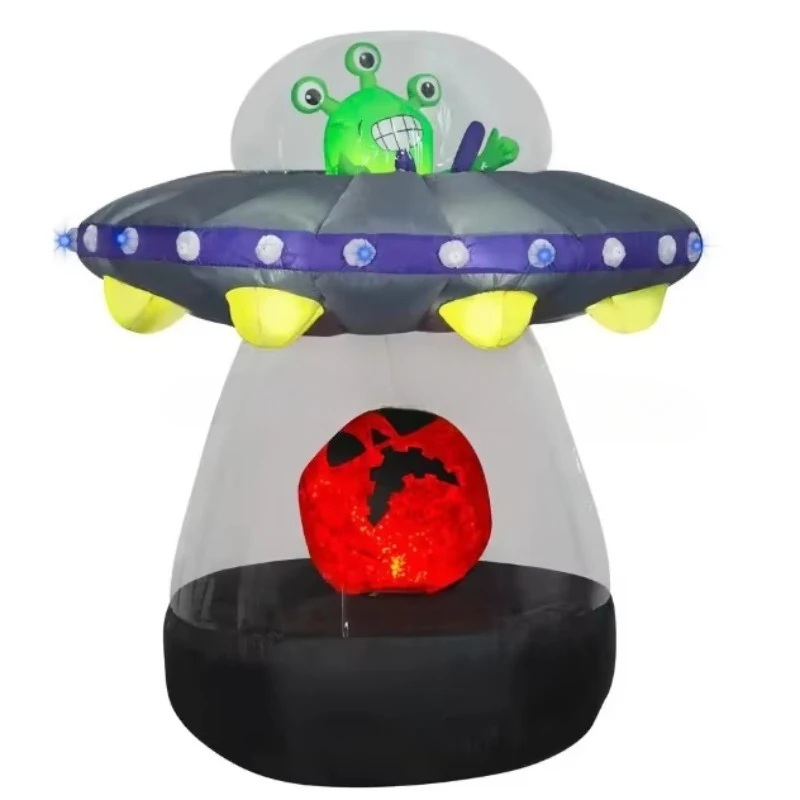 Ceiling science exhibition hall decorated inflatable alien flying saucer model, giant inflatable flying saucer