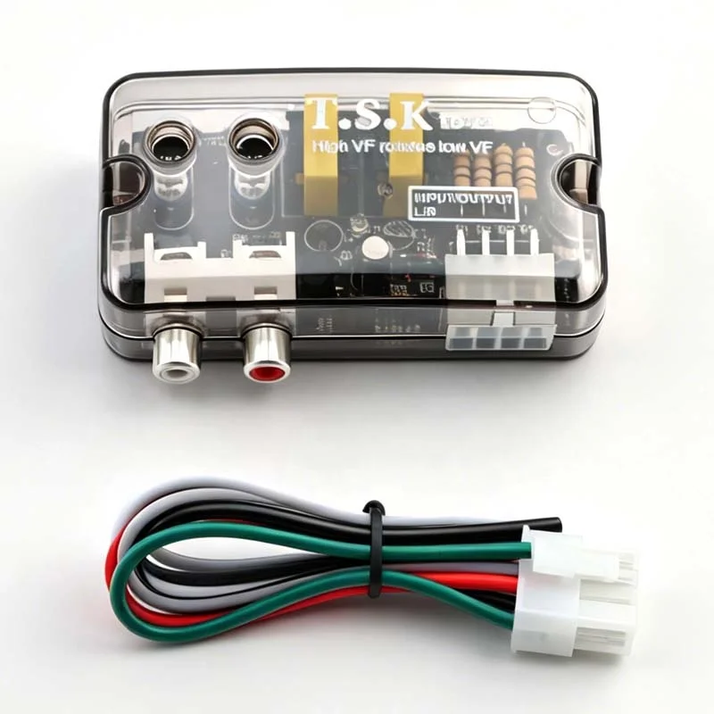 Car Stereo Radio Speaker Audio High Turn RCA High to Low Converter Adjustable Bass Line Delay Function Level Converter Adapter
