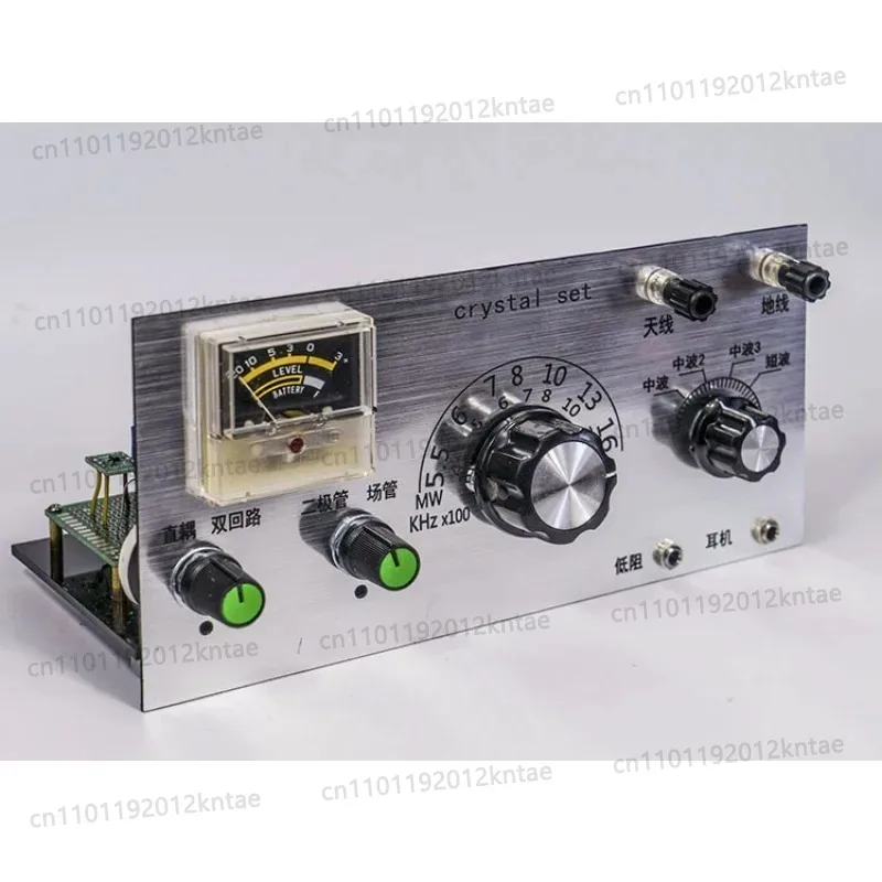 Shortwave Crystal Radio Kit  Receiver for Education, Hobbyist Electronics Experiment with Tuning Coil