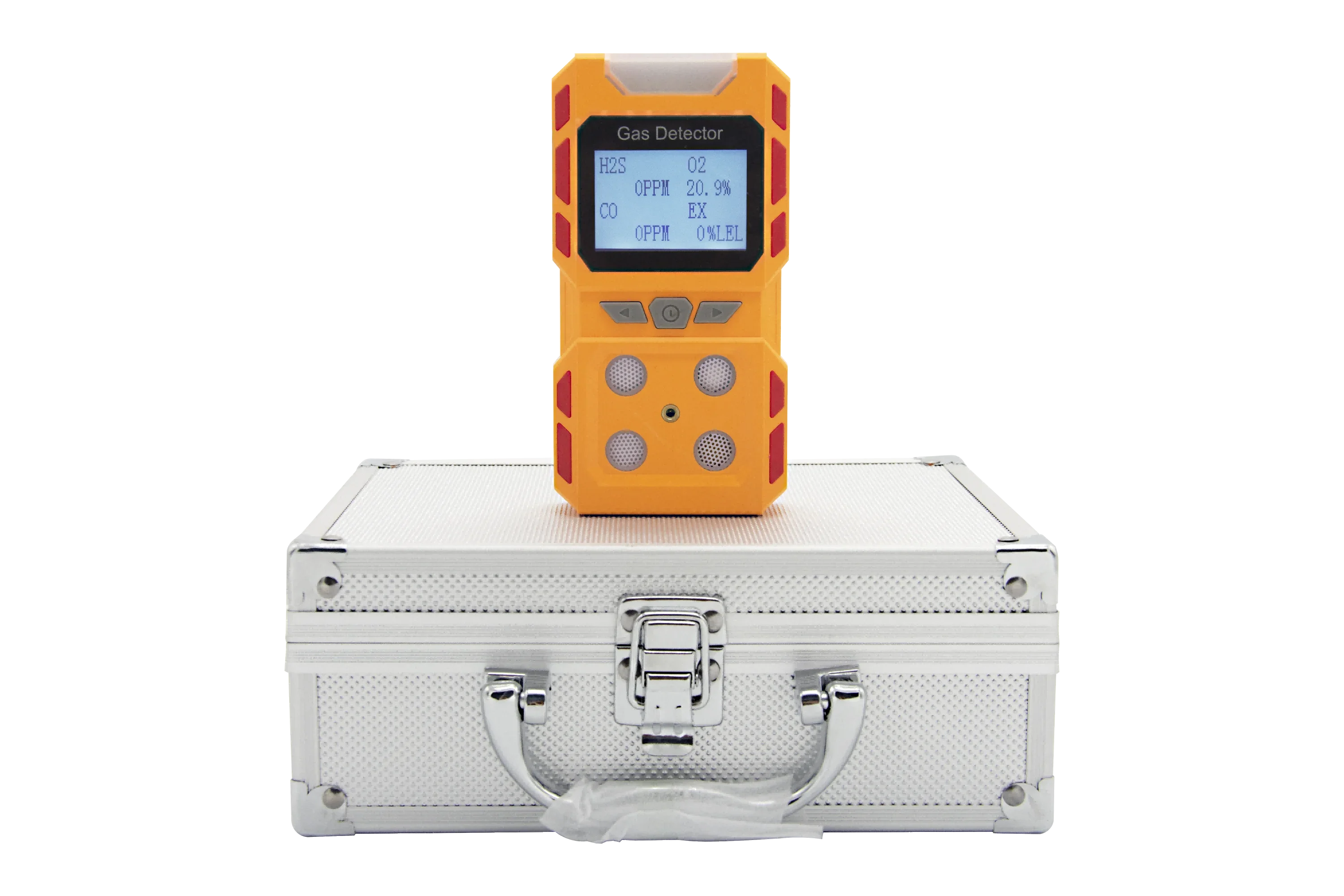 Erkennung der Gaskonzernation, Gasleckdetektor, tragbarer H2S CO CH4 O2 Multigasdetektor mit Sprachalarm