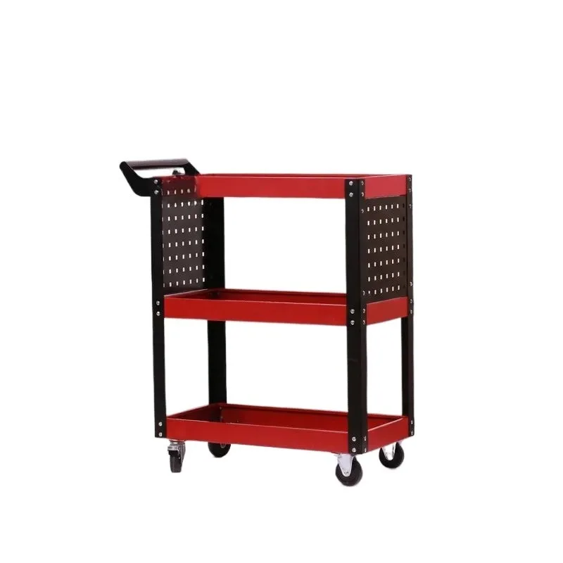 Cave board trolley Multifunctional three-layer universal wheel storage rack Mobile tool cart