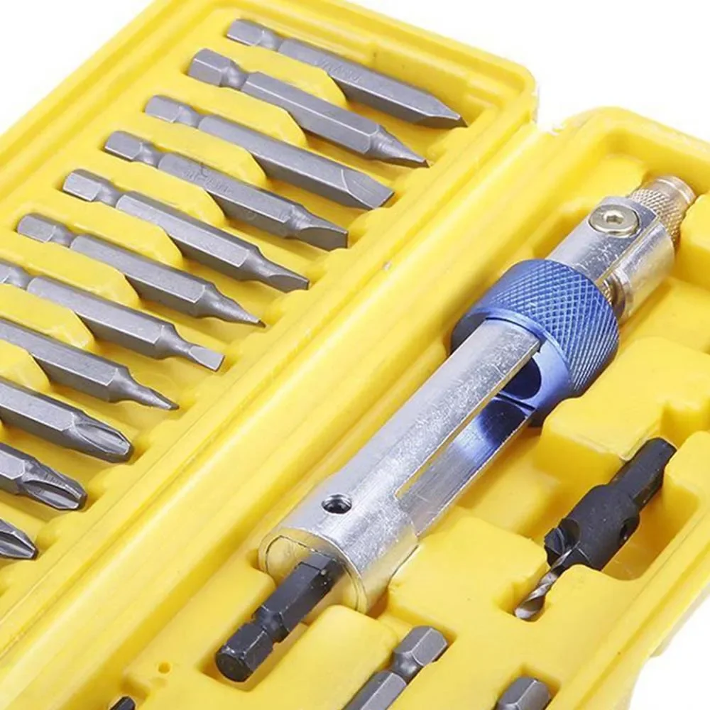 20Pc Half Time Drill Driver Bit Drill Header Converter High Speed Steel Wind Batch Double Screwdriver Set Professional Hand Tool