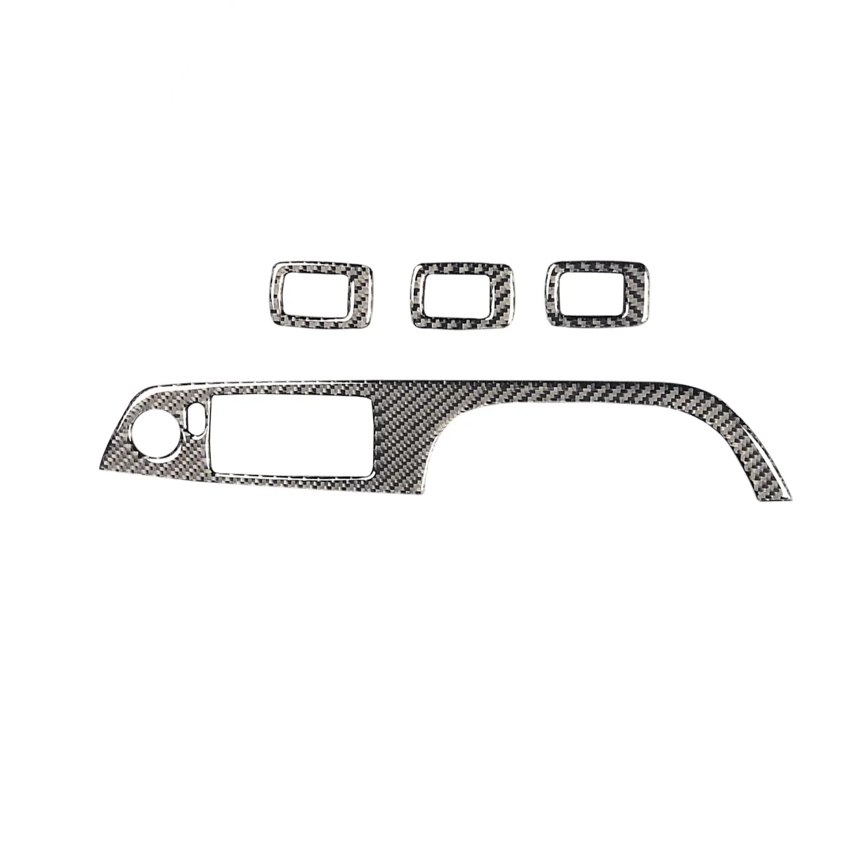 

Car Window Control Switch Decal Carbon Fiber Texture for Without Folded Button Black