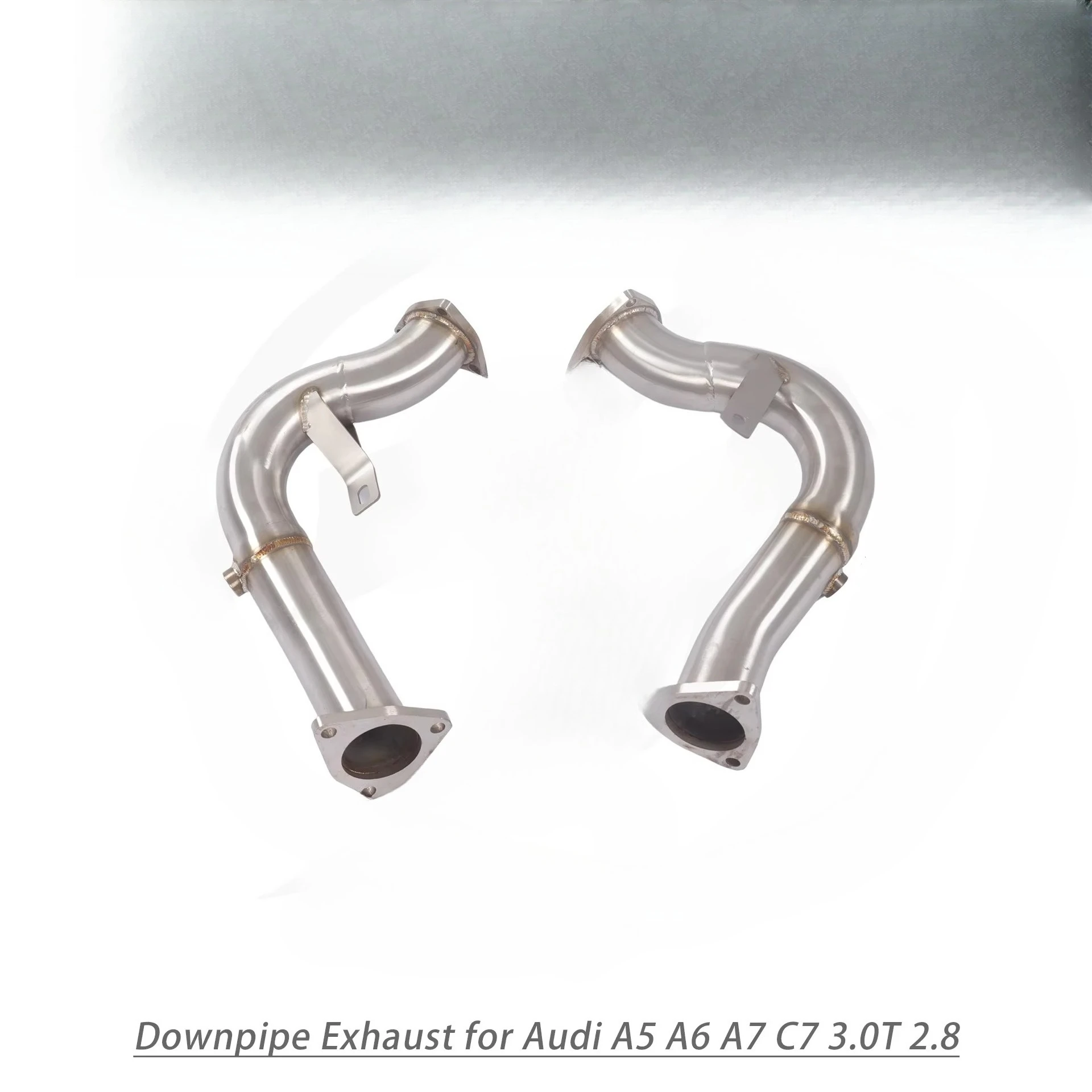 YT Exhaust Downpipe forA6 A7 C7 3.0T Flow Free Pipe Stainless Steel Straight Pipe Exhaust System