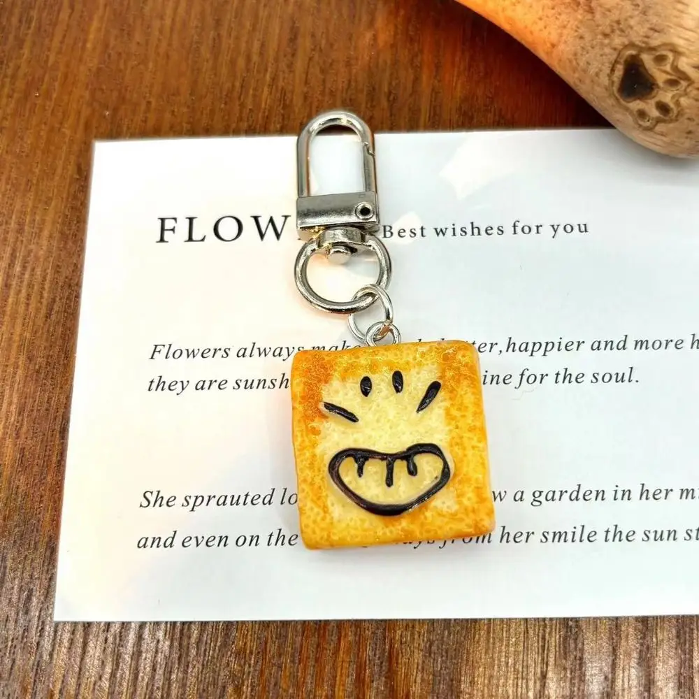 Cute Bag Pendant Simulation Food Keychain Car Keychains Bread Food Series Pendant Toast Charms Burger Keychain Gift
