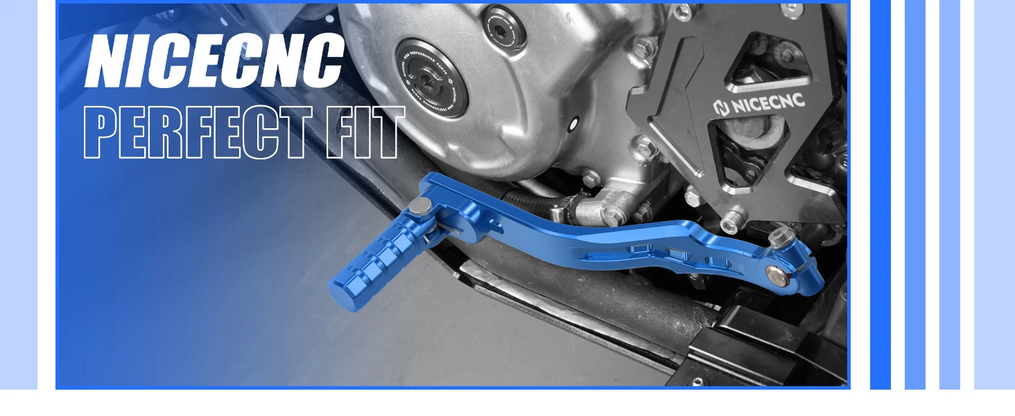 NICECNC Für Yamaha Raptor 700R 2013-2026 Schalthebel Schaltstufe Pedal Aluminium Federzug Einstellbar ATV Zubehör – Detail 4