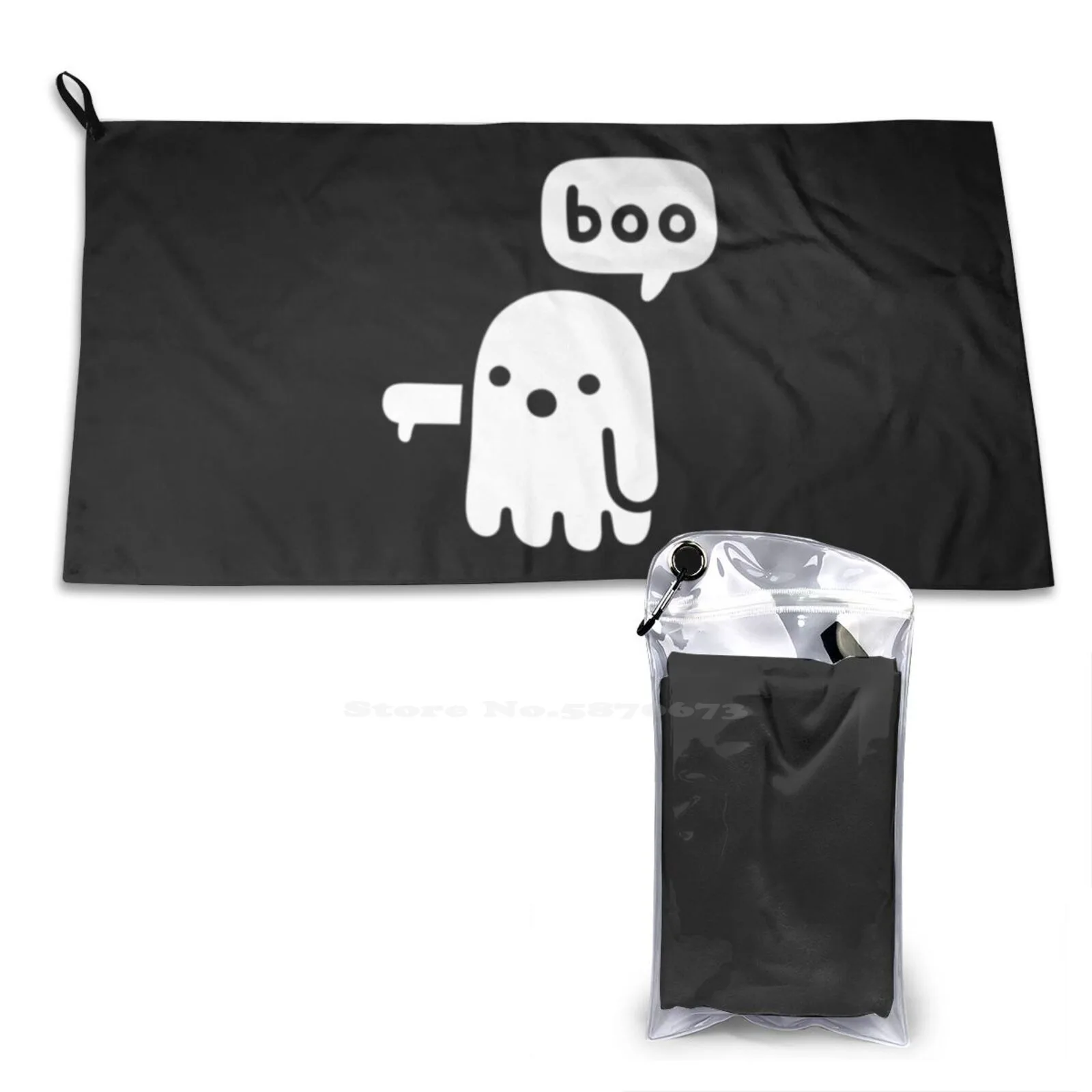 Ghost Of Disapproval Print Washcloth Face Soft Towel Ghosts Boos Lame Thumbs Down Unhappy Disapprove Disapproval Sassy Sheet