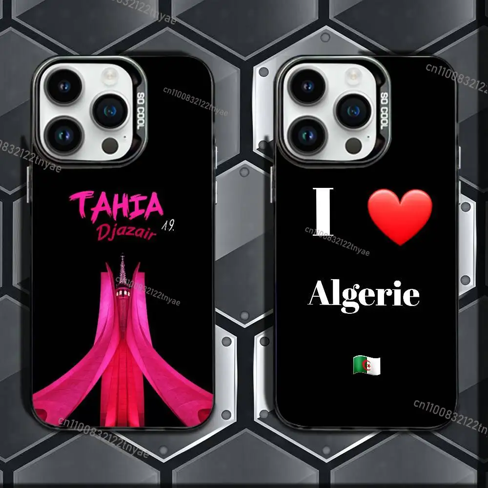 

Cool Algerian flag passport Phone Case For iPhone 17,16,15,14,13,12,11 Pro Max Plus Colorful Gradient Soft TPU Back Cover