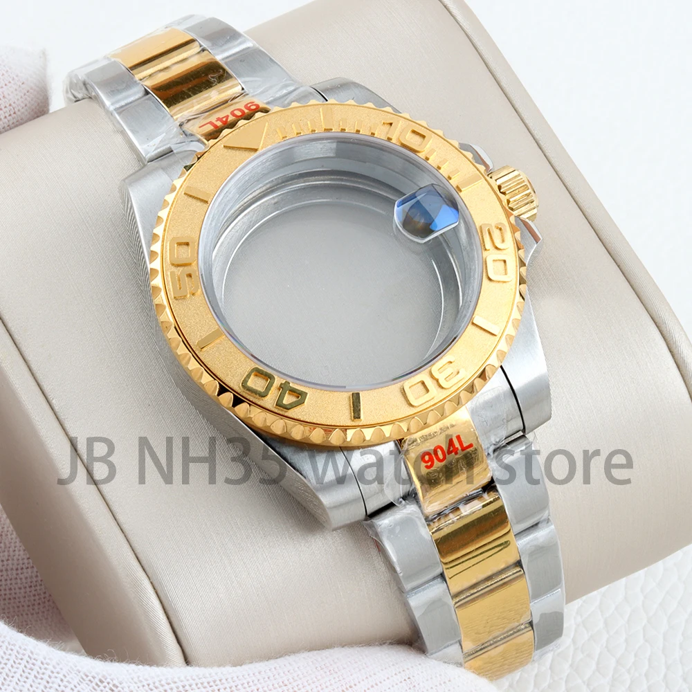 

40mm NH35 Watch Case Stainless Steel Sapphire for Yacht-Master NH34/NH35/NH36/NH38 Movement 28.5mm Dial Oyster Polished Bracelet