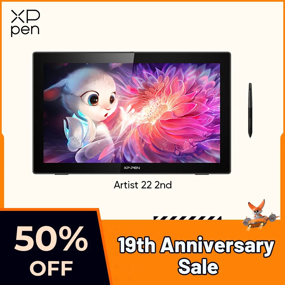 

XPPen Artist 22 (2nd Generation) 21.5 Inch Drawing Tablet Graphics Tablet Display IPS Monitor 8192 Levels Pressure USB-C Port