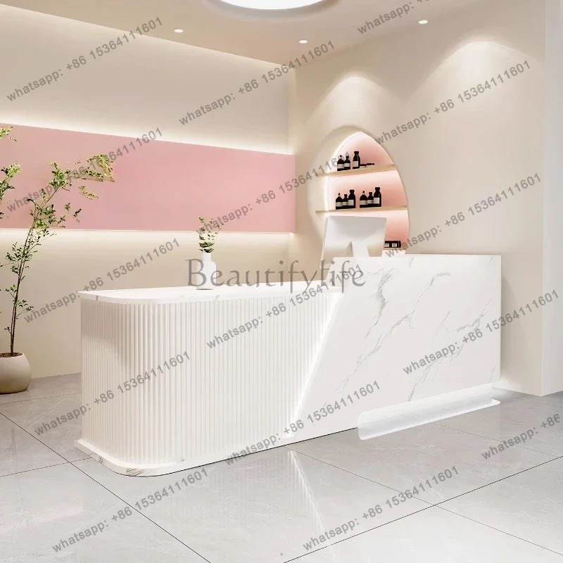 LJY Medical Clothing Reception Desks Modern Display Home Church Reception Desks Corner Church Recepcion Mostrador Office Furnitu