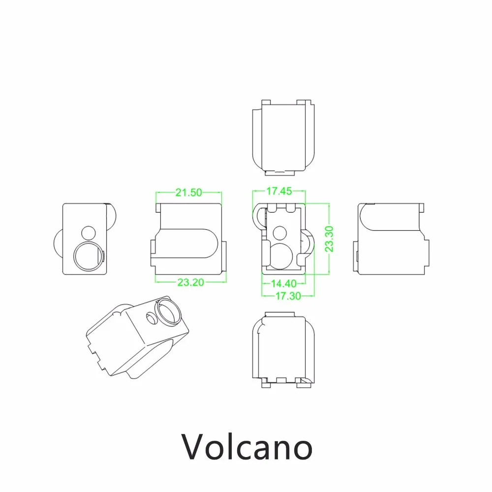 1pc Volcano Silicone Socks Volcano heater Block For ANYCUBIC Vyper 3D printer or V6 J-head hotend 3D Printer Parts