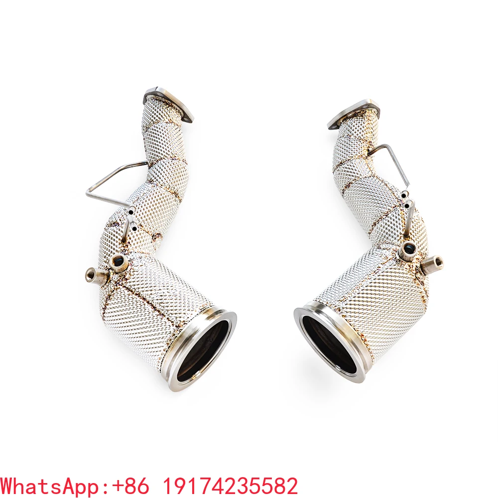 

Support Customized for Audi RS6 RS7 C8 4.0T 2021-2022 Stainless Steel With Heat Shield Straight Pipe Downpipe