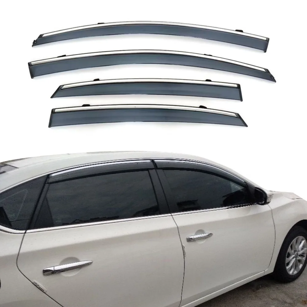 For Nissan Sylphy Sentra Almera 2012-2018 Window Visor Rain Exterior Part Body Kit Accessories