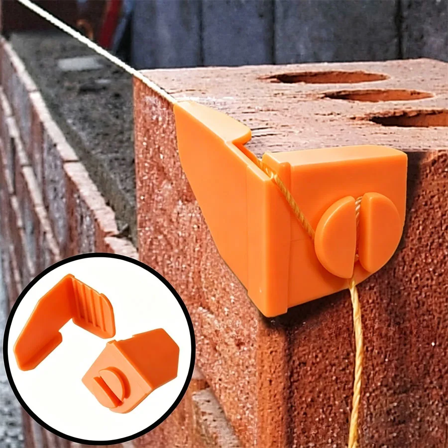 Juego de 2 Anclajes de Esquina para Pared, Herramienta de Plástico para Ladrillos/Bloques, Naranja