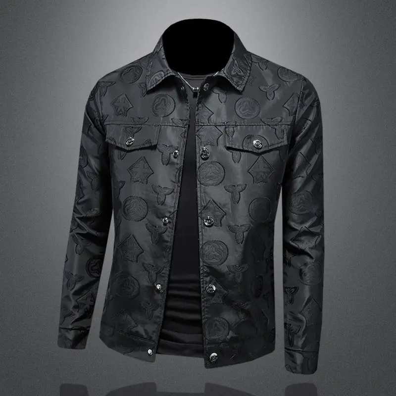 The New Spring and Autumn Jacket for Men Is A Stylish and Form-fitting Lapel Casual Jacket It's A Trendy and Fashionable Top
