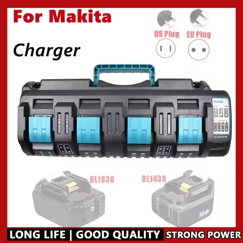 

For Makita DC18SF 4Port Li-ion Battery Charger BL1430 BL1830 14.4V 18V USB Charging Mobile Phone Power Bank DC18RE DC18RD DC18RF