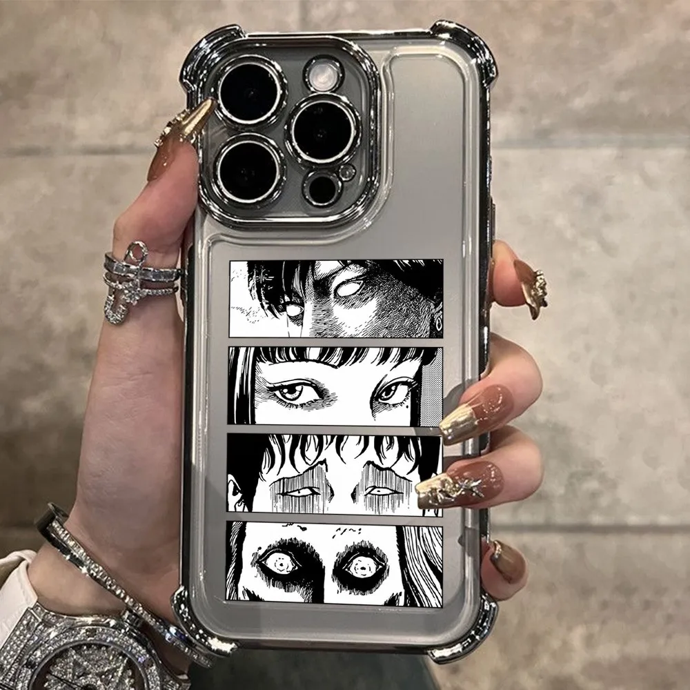 Anime Junji Ito Hot Plating Phone Case For Oppo Reno15 Reno14 Reno13 12 11 10 8 7 6 Z F T Pro Plus Airbag