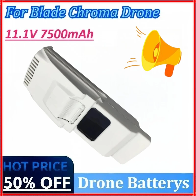 

New 3S 11.1V 7500mAh High Quality LiPo Drone Battery for Blade Chroma Drone RC FPV Quadcopter Lipolymer Rechargeable Battery