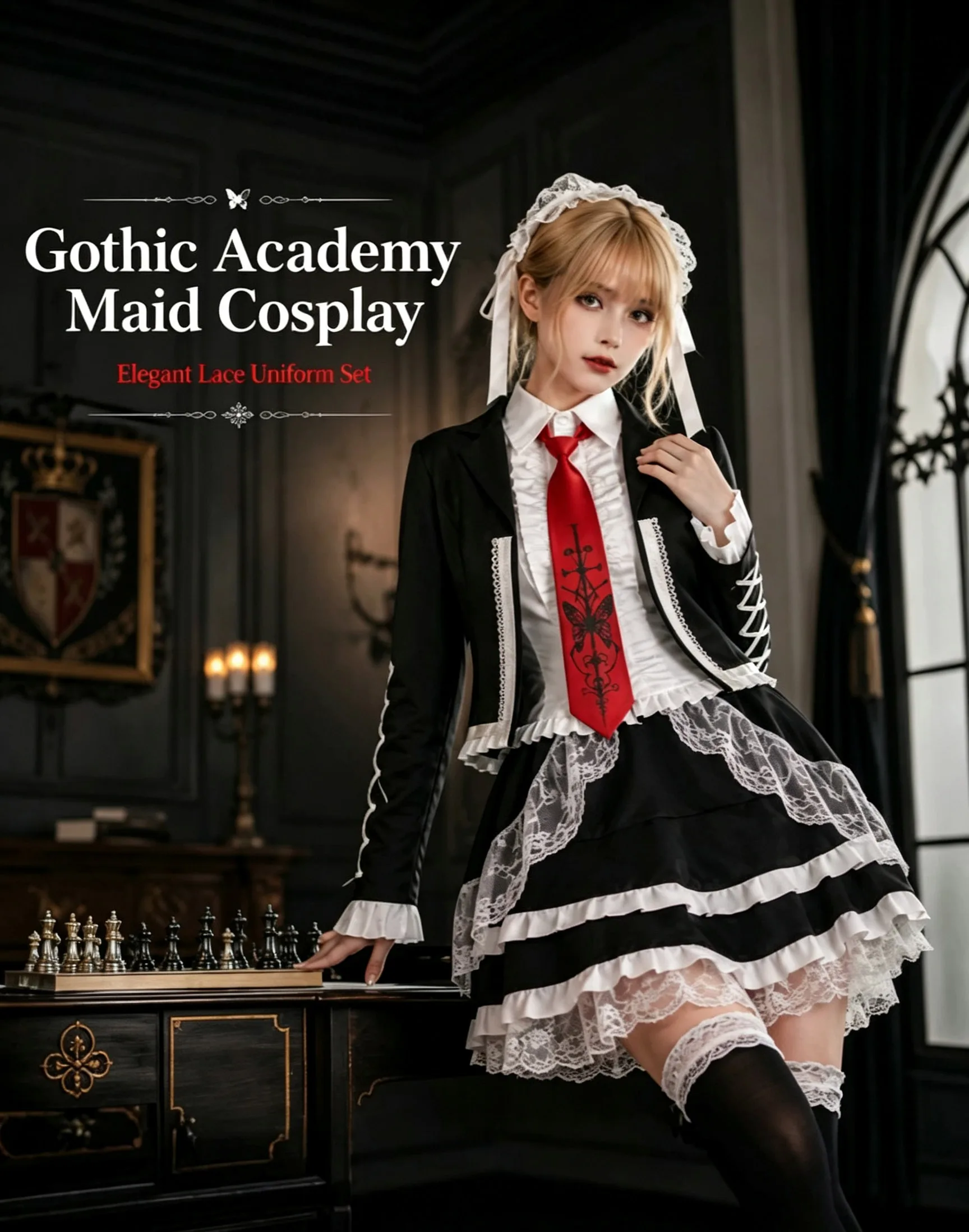 New Celestia Ludenberg Cosplay Set Yasuhiro Taeko Costume Danganronpa Character Uirm Halloween Women's Clothing view 2