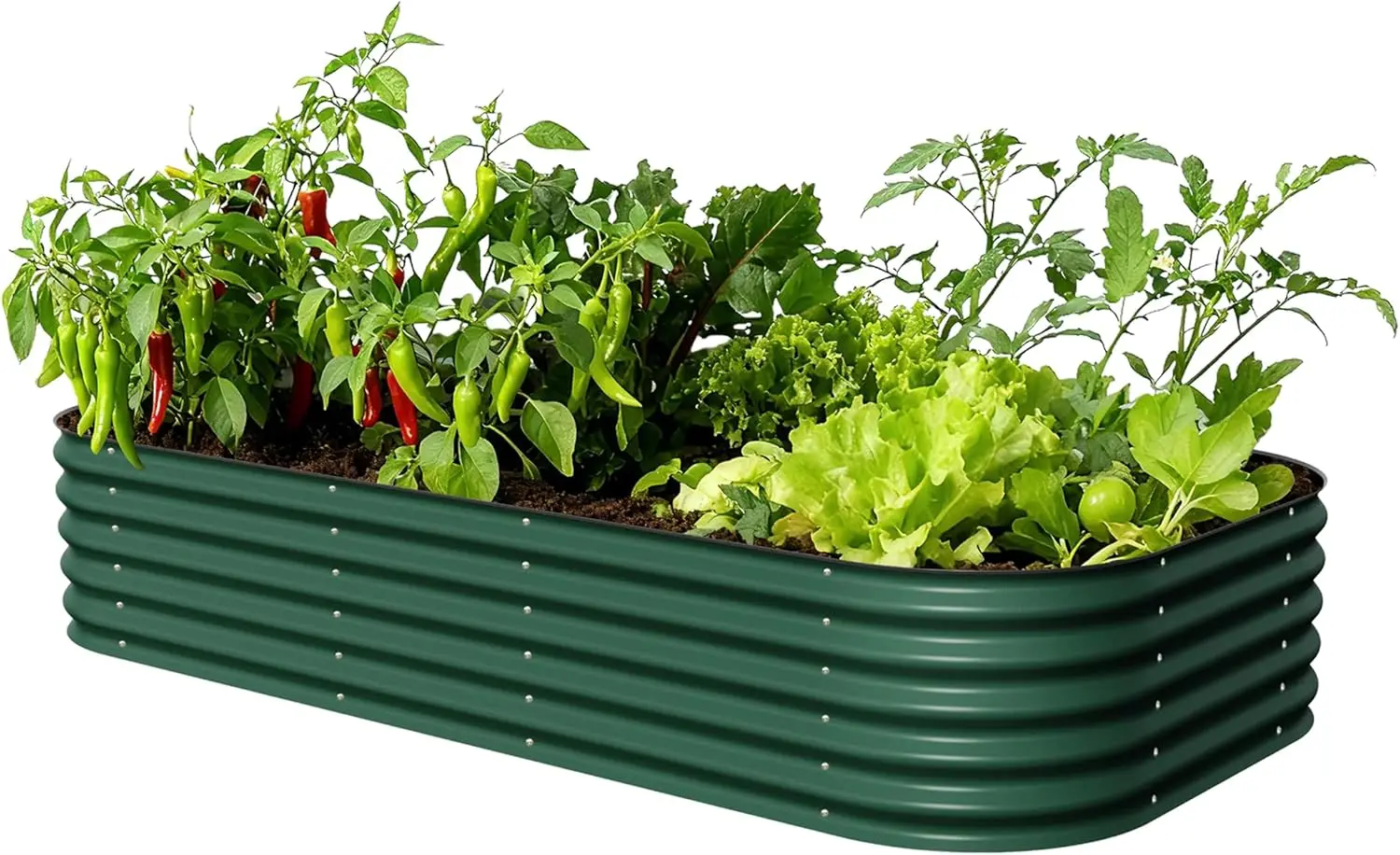 

17" tall Metal Raised Garden Bed Planter Box for Plants, Vegetables, Flowers, Herbs