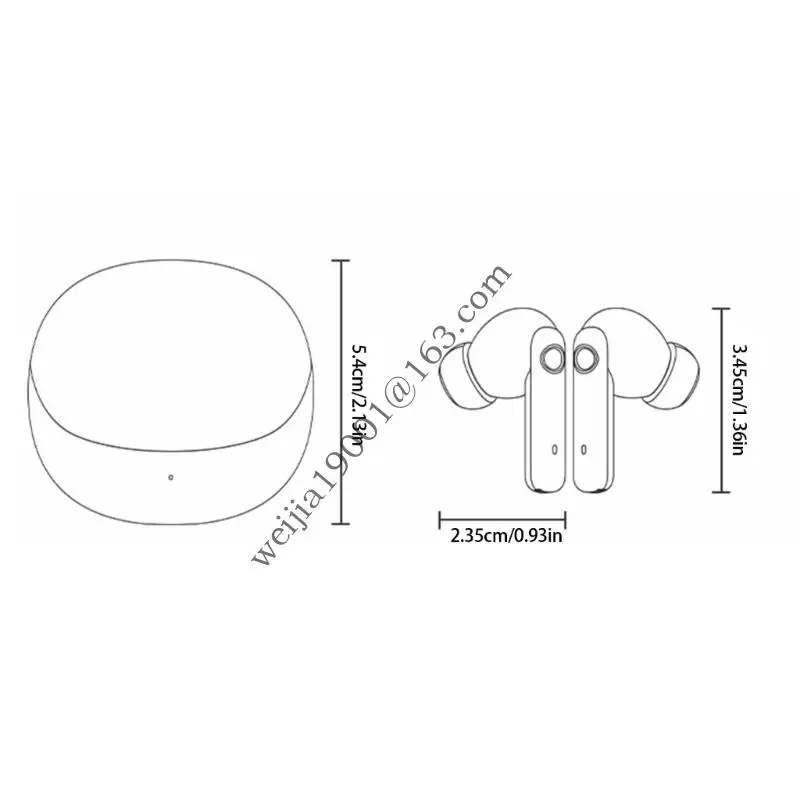 ترجمة لاسلكية سماعات الأذن مع تكنولوجيا الذكاء الاصطناعي في الوقت الحقيقي .H05A