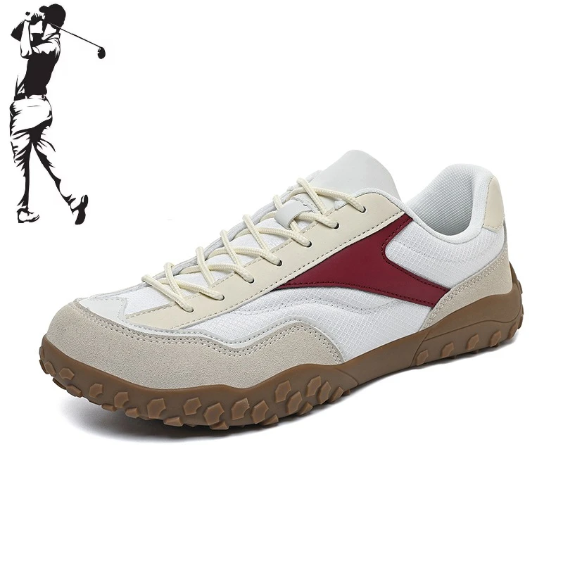 New Golf Shoes Outdoor Fashion Casual Walking Shoes Men's and Women's Outdoor Wide Head Mesh Breathable Lightweight Golf Shoes