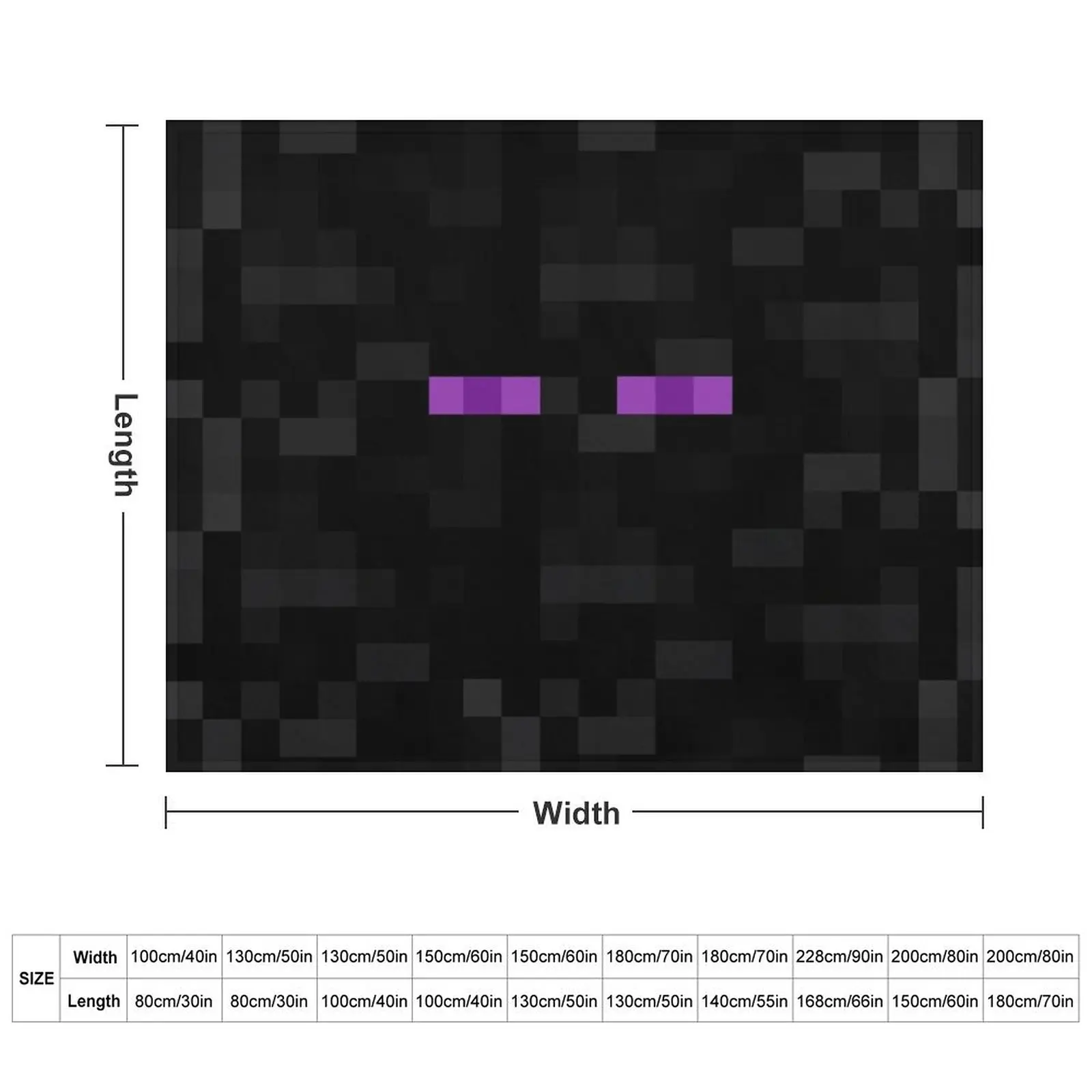 Enderman pattern Throw Blanket Blankets For Sofas Designers Blankets