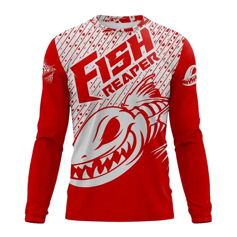 2026 Hot Men Anti UV Fishing T‑Shirt Long‑Sleeve Bass Fish Print Quick‑Dry Breathable Sun Protection Outdoor Angling Shirts
