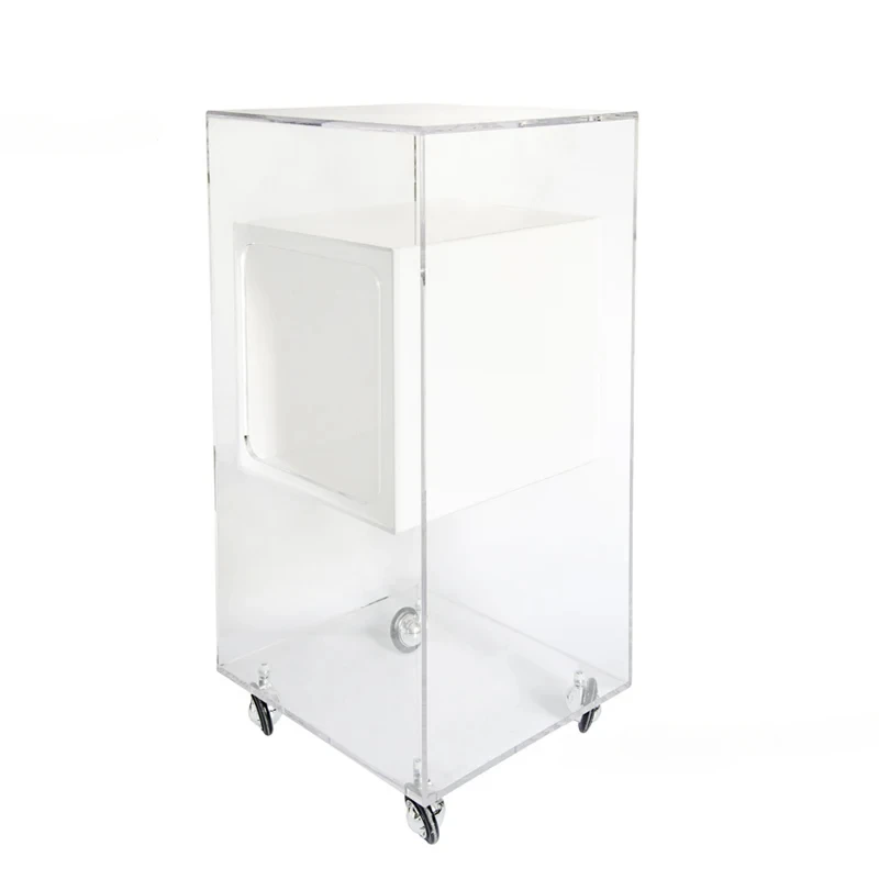 

Креативная акриловая тележка для салона красоты, тележка для инструментов, стеллаж для хранения, вспомогательная тележка, полка для косметики, напольная многослойная ванная комната