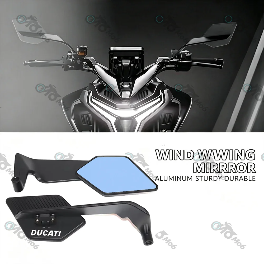 For Ducati Streetfighter V2 V4 V4S 848 Monster 950 Multistrada V2 V4 Hypermotard 698 950 Motorcycles Rotatable Rearview Mirrors