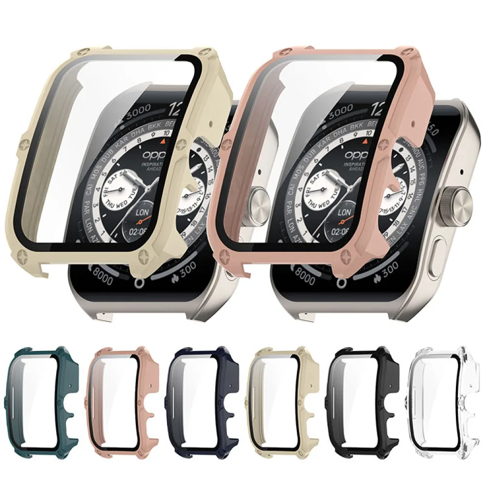เคสสำหรับนาฬิกา OPPO เคส4Pro Watch เคสป้องกันแบบออลอินวัน + PC กระจกนิรภัยอุปกรณ์เสริมสำหรับนาฬิกา