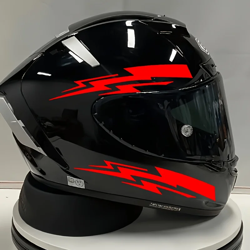 

4Pcs/set Racing Lightning Bolt Stickers Waterproof PVC Self-Adhesive Decal for Motorcycle Body Fairing Helmet