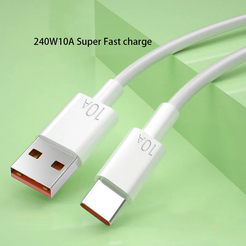 120W USB Type C Cable 10A Fast Charging Wire Mobile Phone USB For Huawei P30 Xiaomi Realme Samsung Poco x6 USB C Data Cable Cord