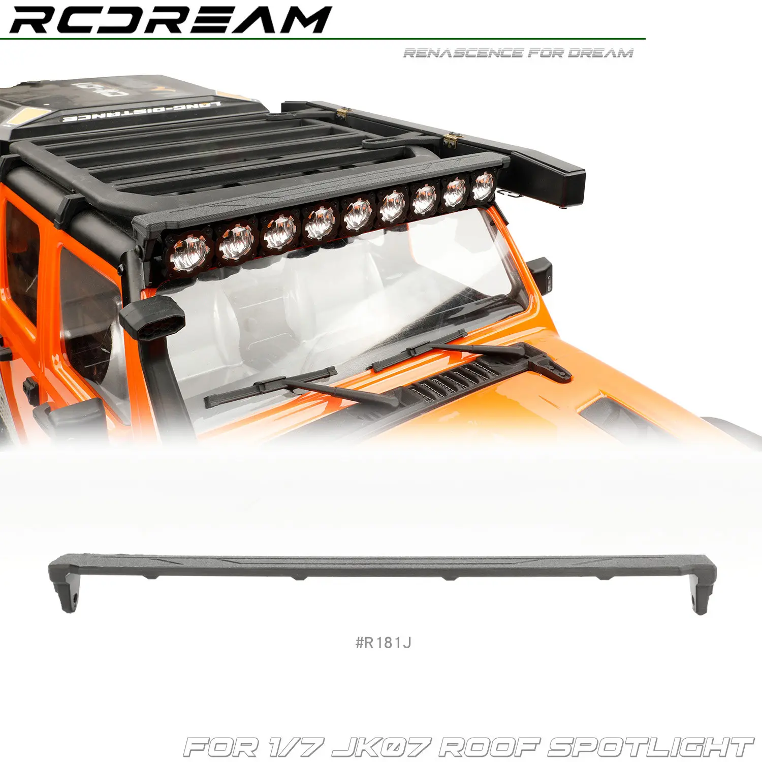RCDream 1/7 Spotlight Search light Guard Board Protective Cover Protection Plate for Croboll JK07 Pro MK07 Upgrade option Part