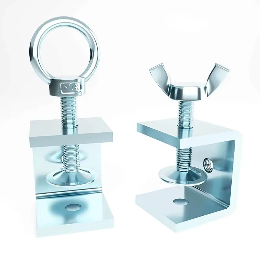 1Pcs Multiple Head Shapes U Clamp Open Height 20-130MM Galvanized Carbon Steel C-Type Clip Thickened Fixed Fixture