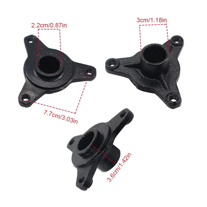 ATV Modified Beach Car Electric Vehicle Rear Wheel Drum Core Fixed Seat – 3 Hole Rotating Flange 17 Teeth Hub Seat